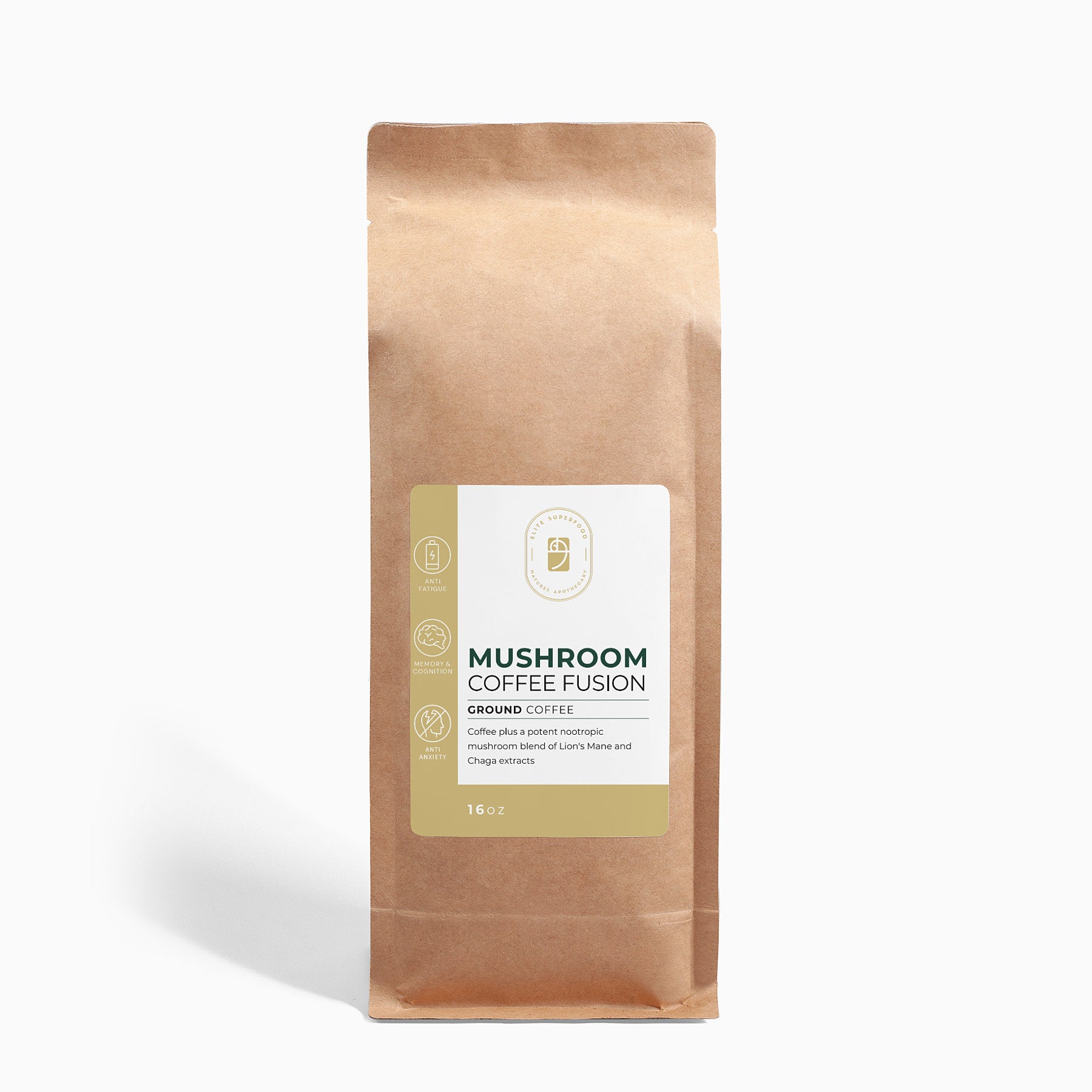 Mushroom Coffee Fusion - Lion’s Mane & Chaga 16oz